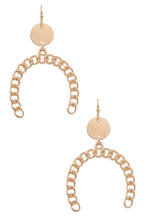 Crescent Chain Earrings