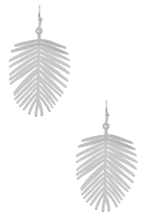 Brass Philodendron Leaf Earrings