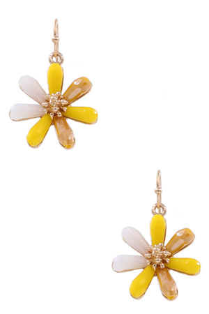 Glass Jewel Floral Earrings