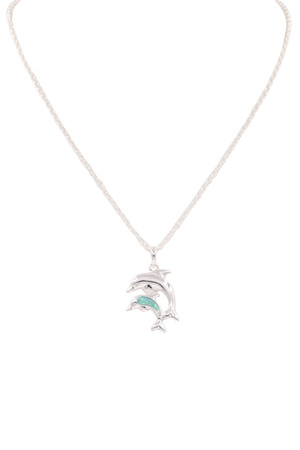Metal Dolphin Pendant Necklace