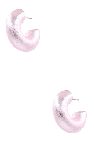 Textured Open Hoop Donut Earrings