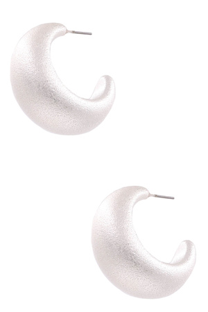 Metal Sparkle Crescent Earrings
