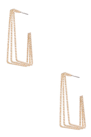 Sparkle Textured Square Earrings