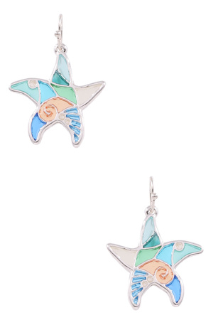 Starfish Glass Drop Earrings
