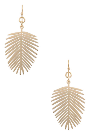 Gold/Silver Dipped Leaf Drop Earrings