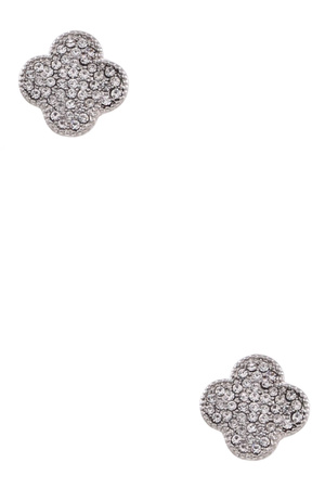 Rhinestone Quatrefoil Earrings