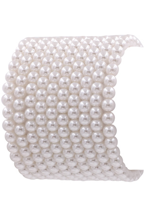 Cream Pearl Stretch Bracelet Set