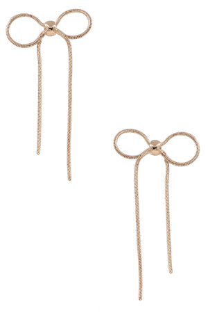 Metal Brass Knott Bow Earrings