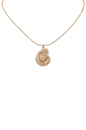 Metal Snail Shell Pendant Necklace