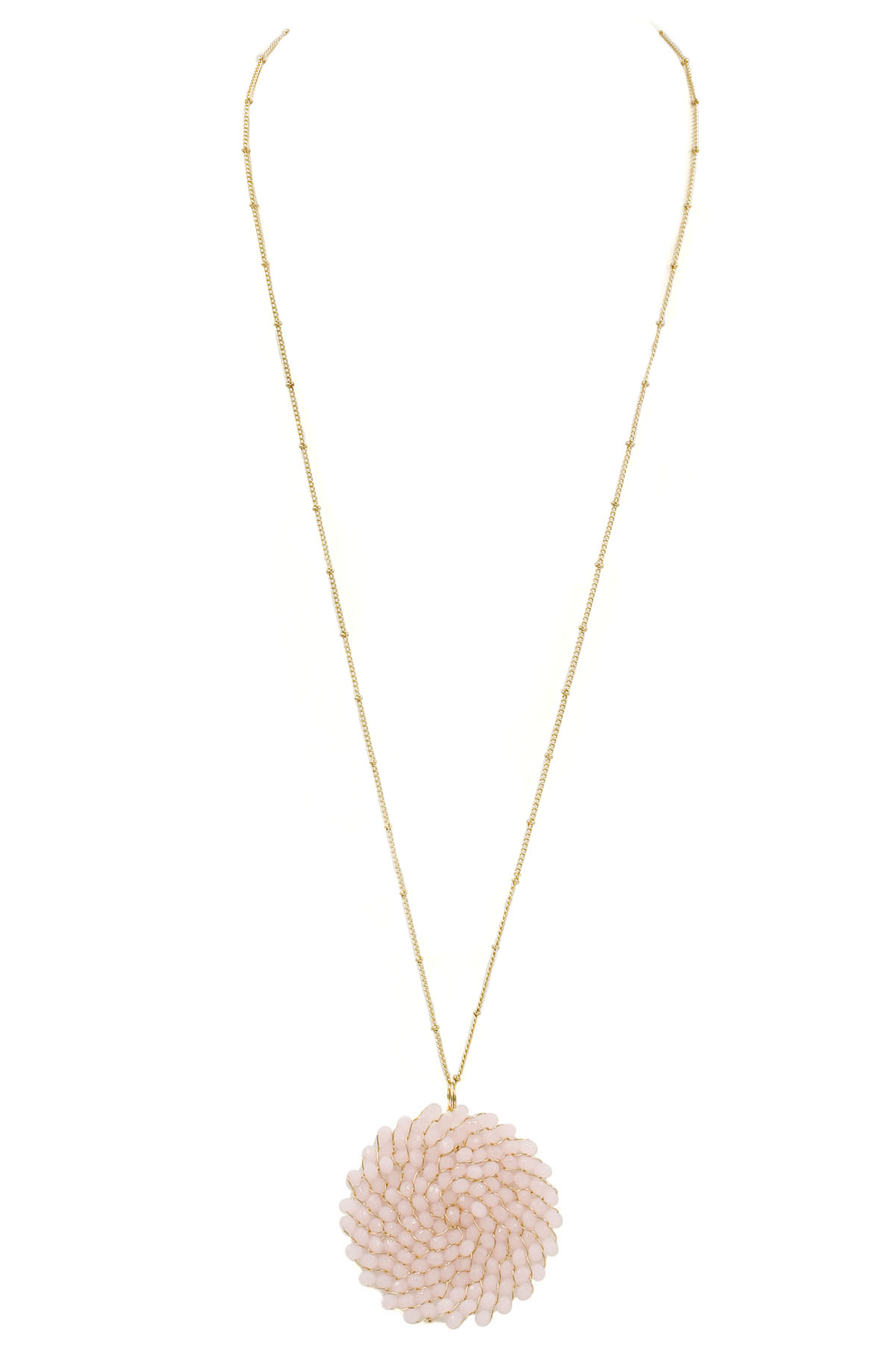 Glass Bead Cluster Necklace - Necklaces