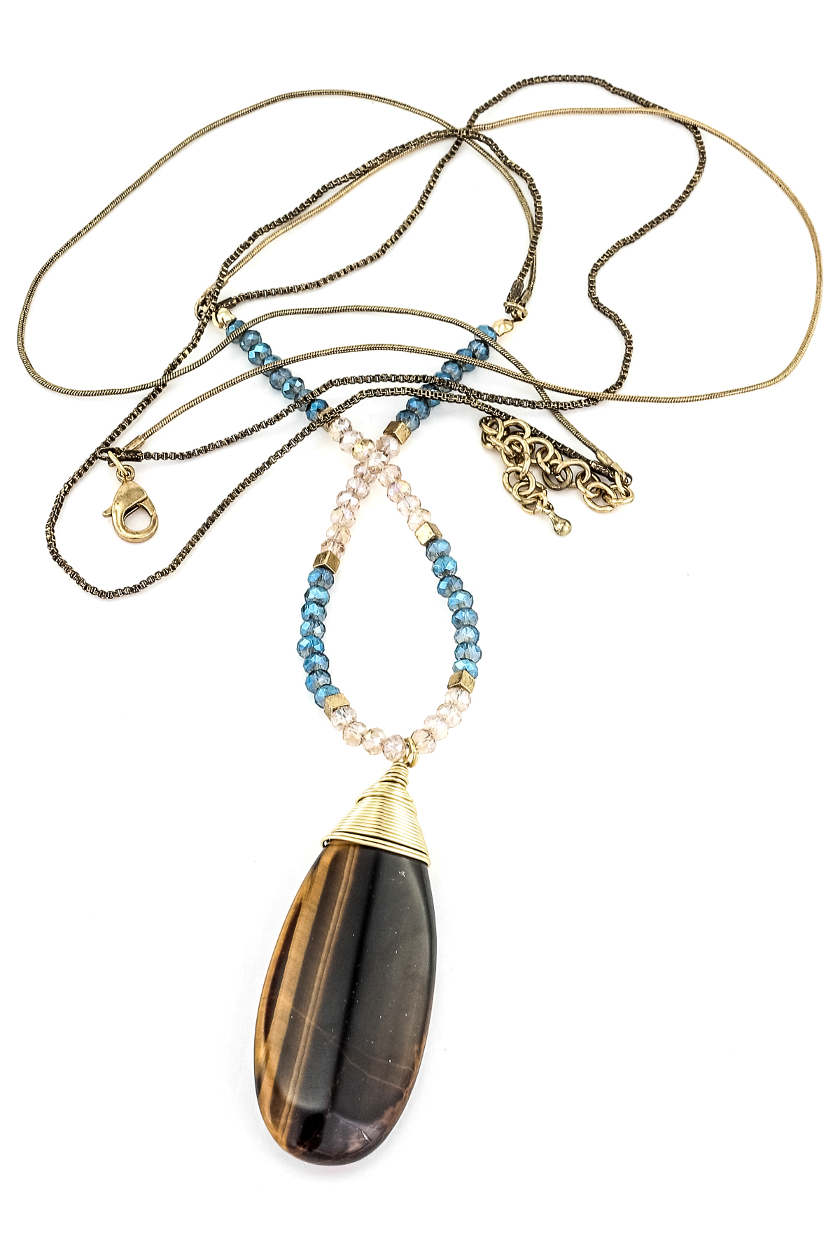 Acrylic Stone Pendant Necklace - Necklaces