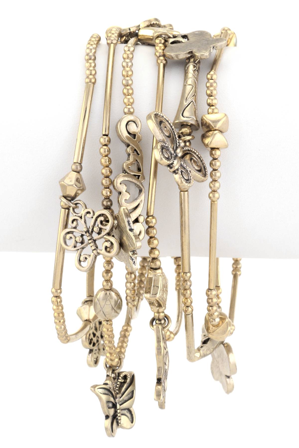 Download Six Layer Butterfly Charms Stretch Bracelet - Bracelets