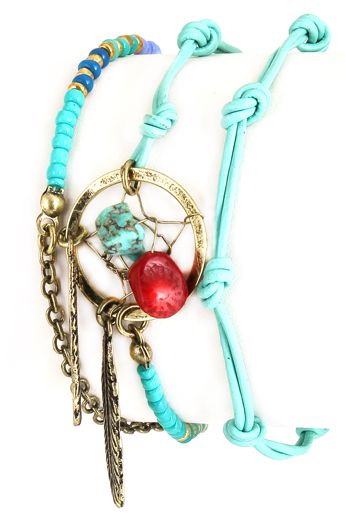 Dream Catcher Seed Bead Wrap Bracelet - Bracelets