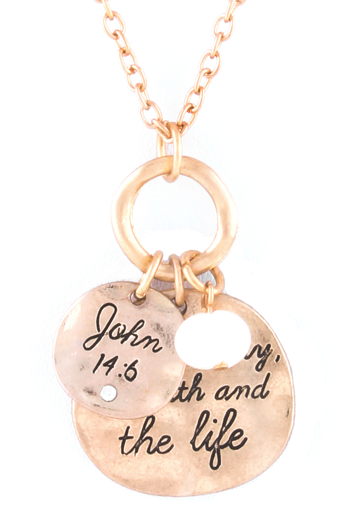 John 14:6 Pendant Necklace Set - Necklaces