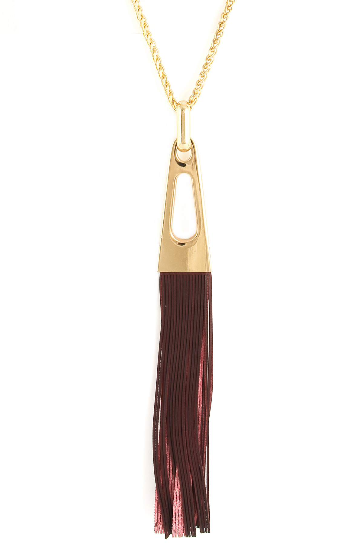 Leather Tassel Pendant Necklace Set Necklaces