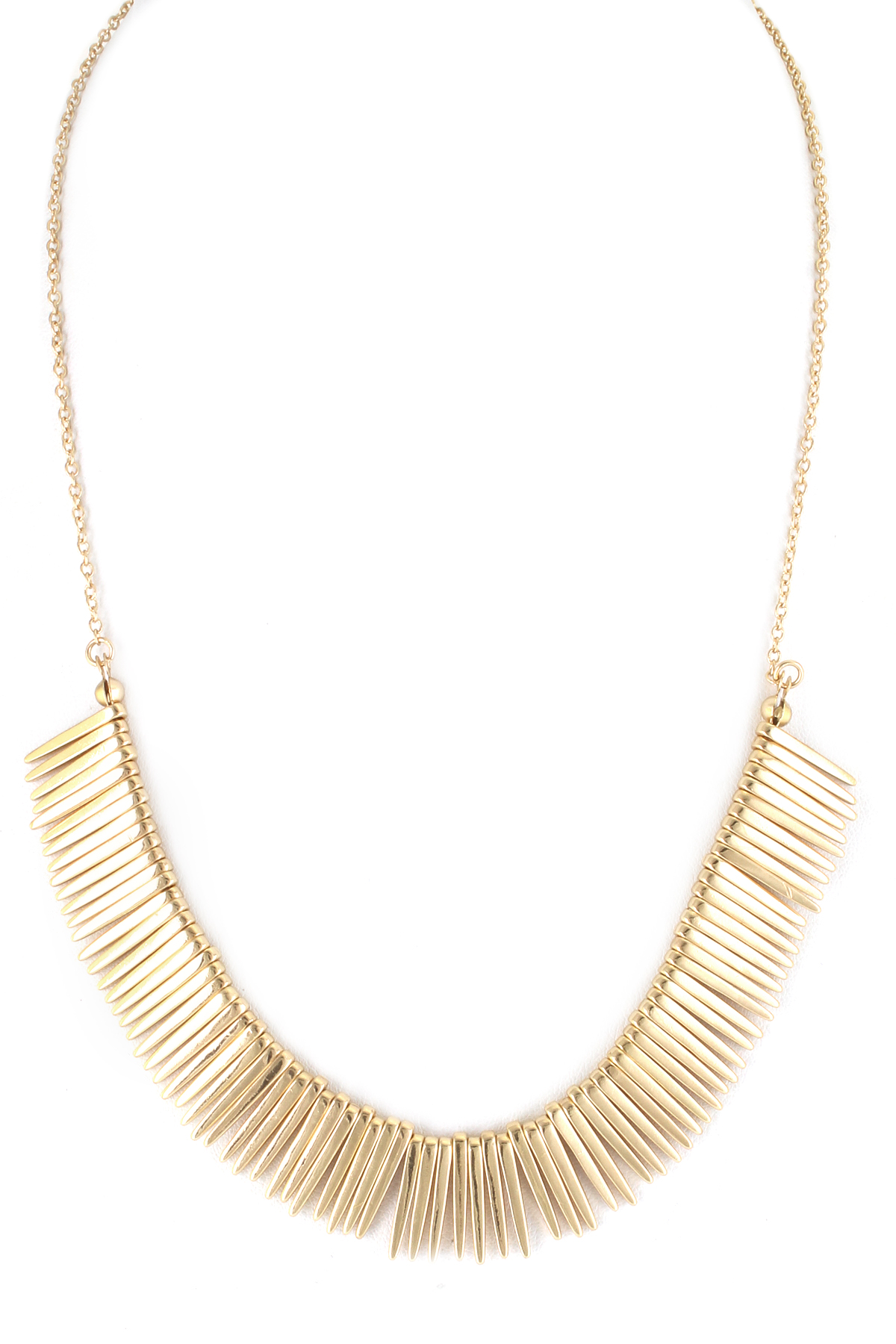 Metal Fringe Necklace - Necklaces