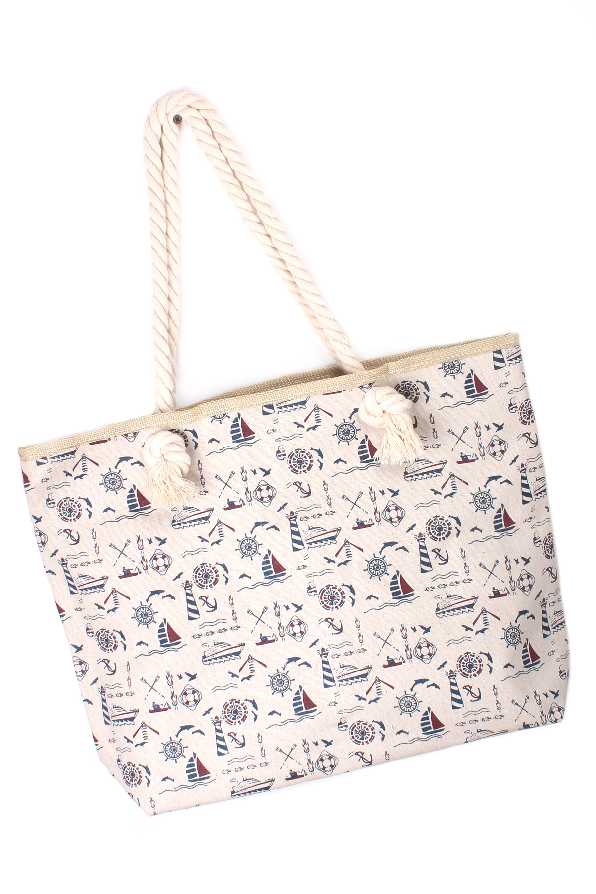 Nautical Print Beach Bag - Bags & Clutches