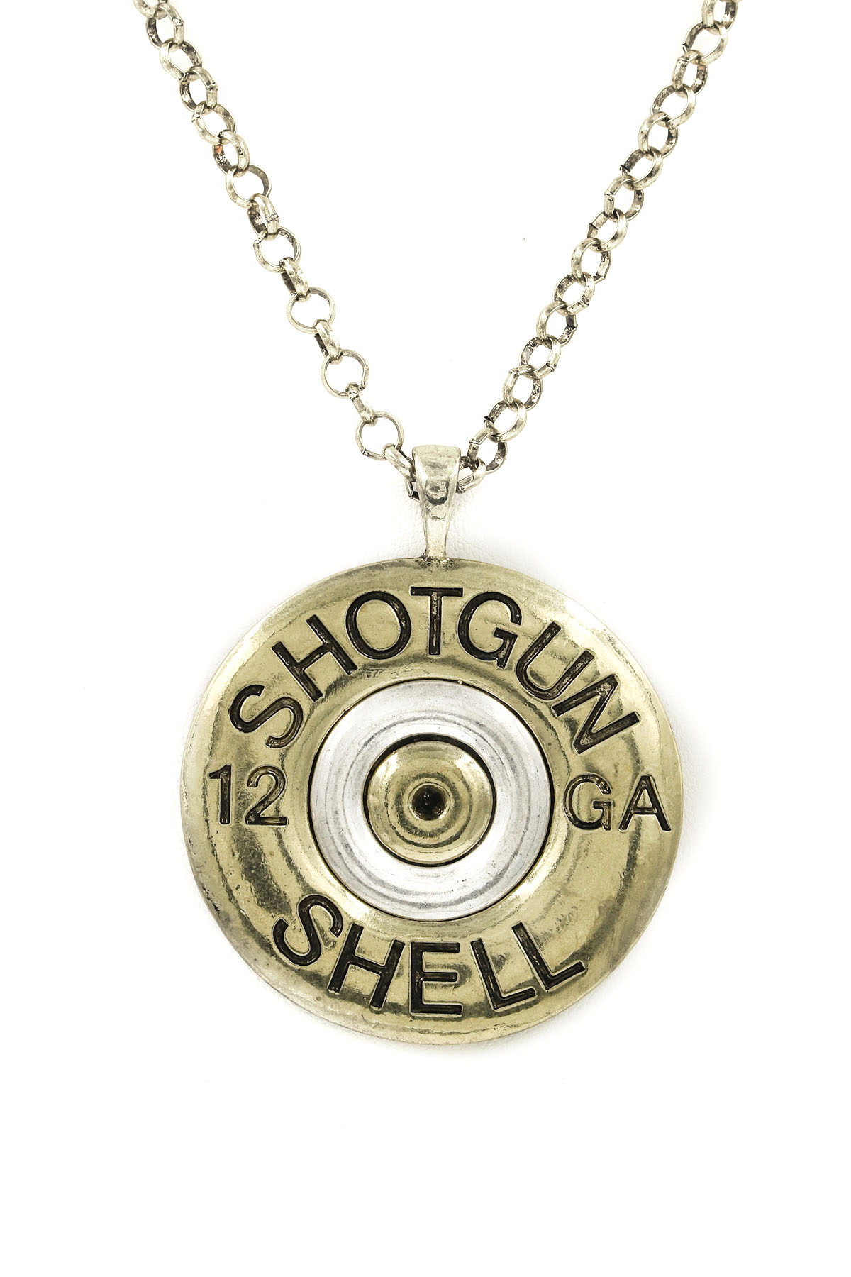 Shotgun Shell Pendant Necklace Set - Necklaces