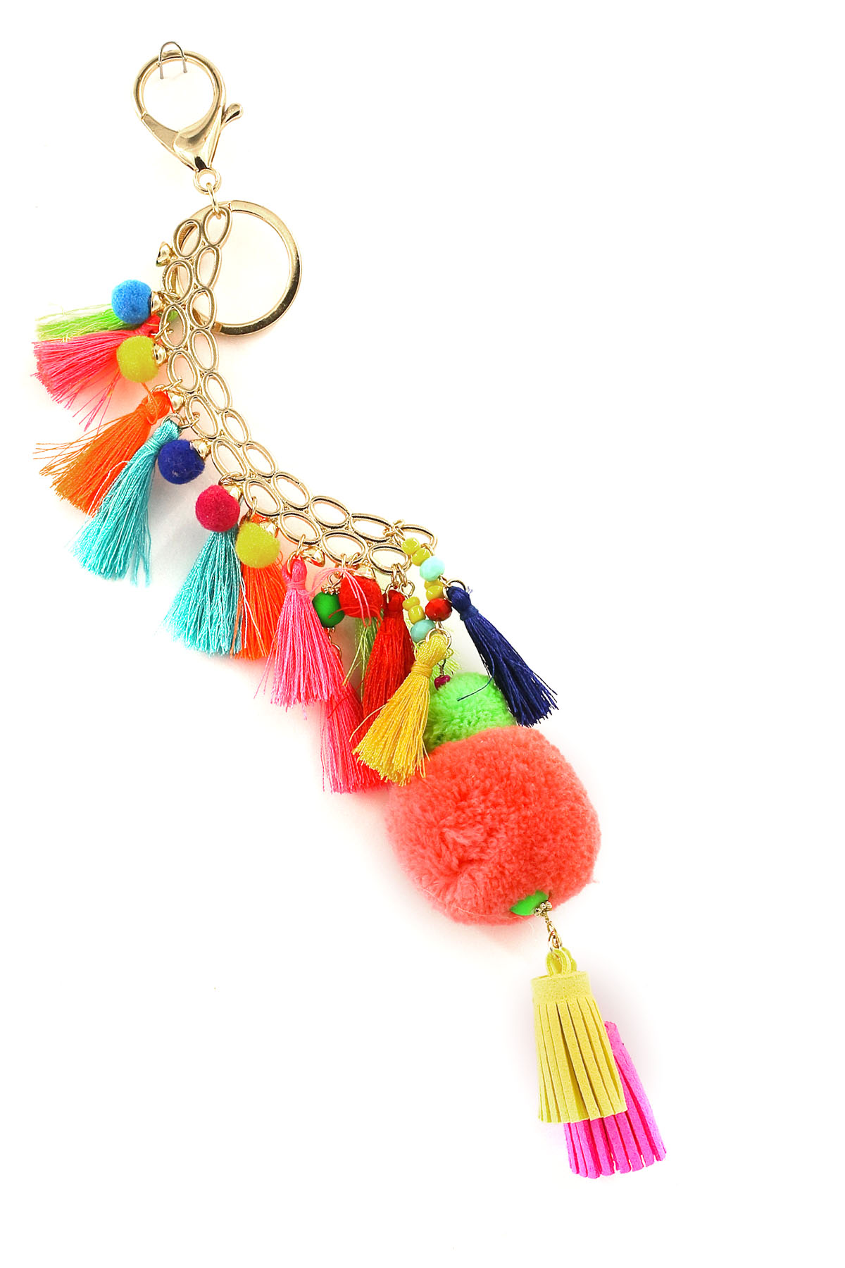 Pom Pom/Faux Suede/ Tassel Key Chain - Key Chains