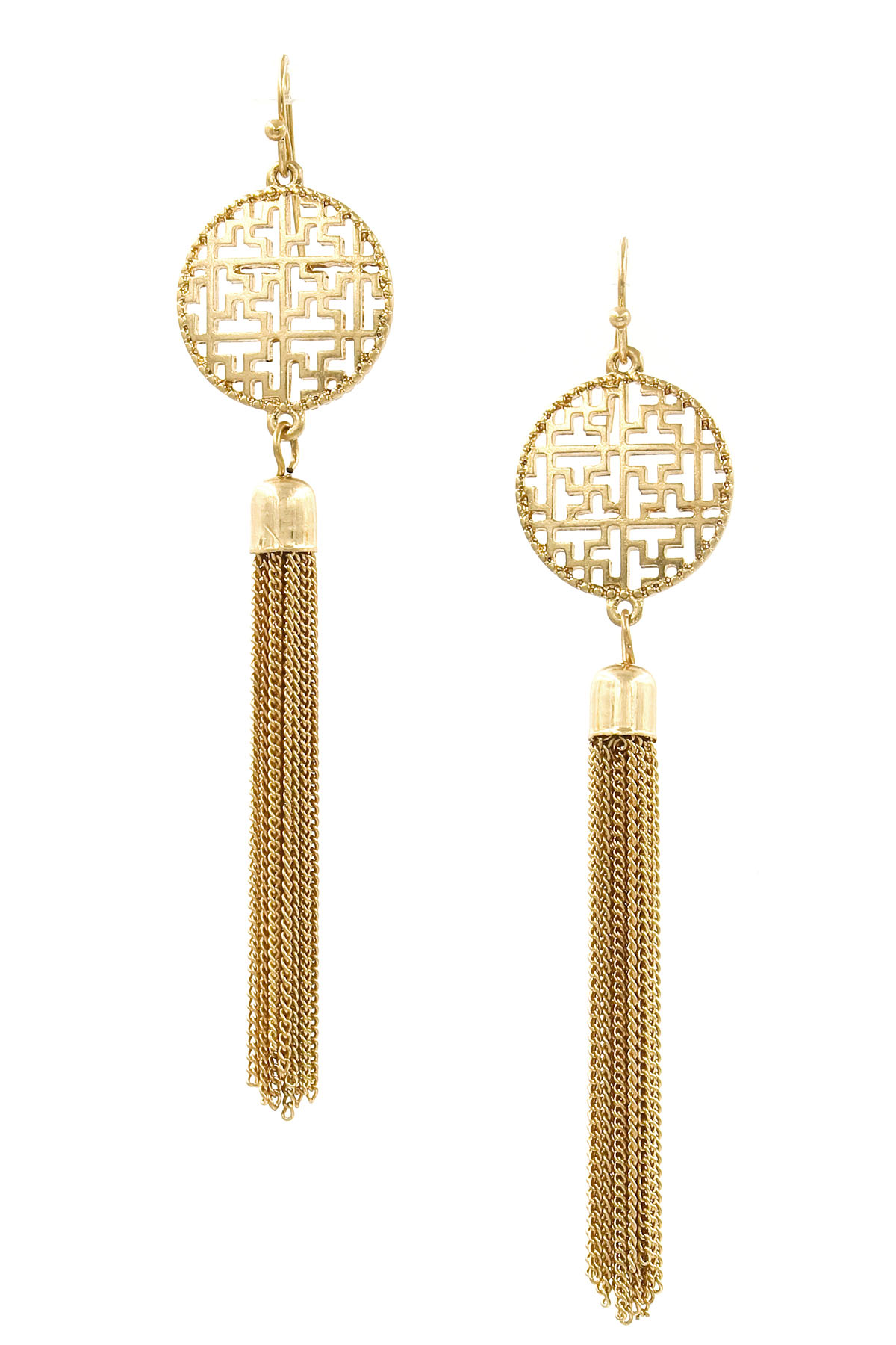 metal circle cut out drop earrings metal circle cut out drop earrings