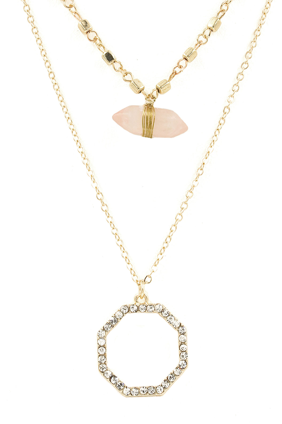 DiamondJewelryNY Silver Pendant 5 Clear Cz Triangles Necklace