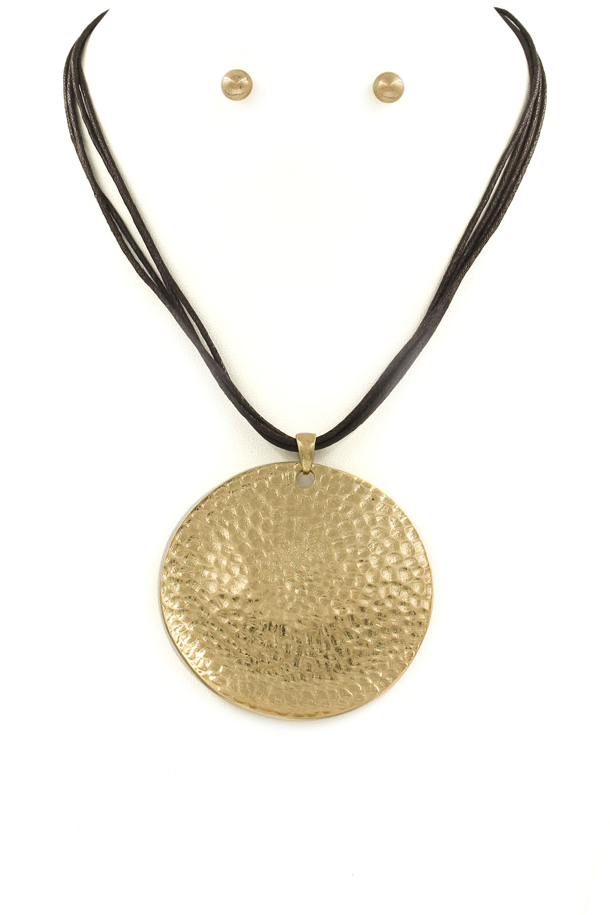 Necklace with Metal Discs Pendant