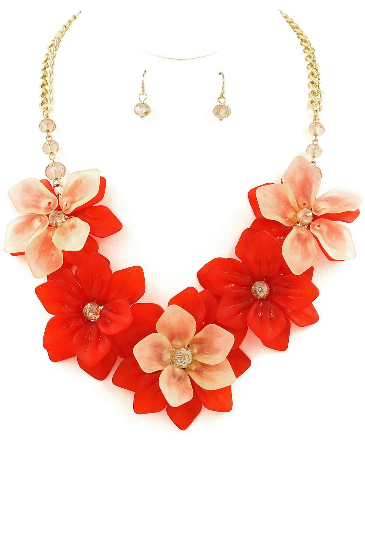 Acrylic flower necklace discount