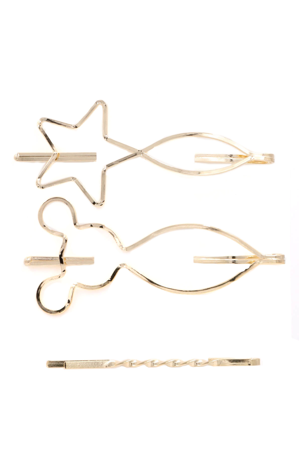 GOLD Brass Metal Pin Set - Hair Accessories