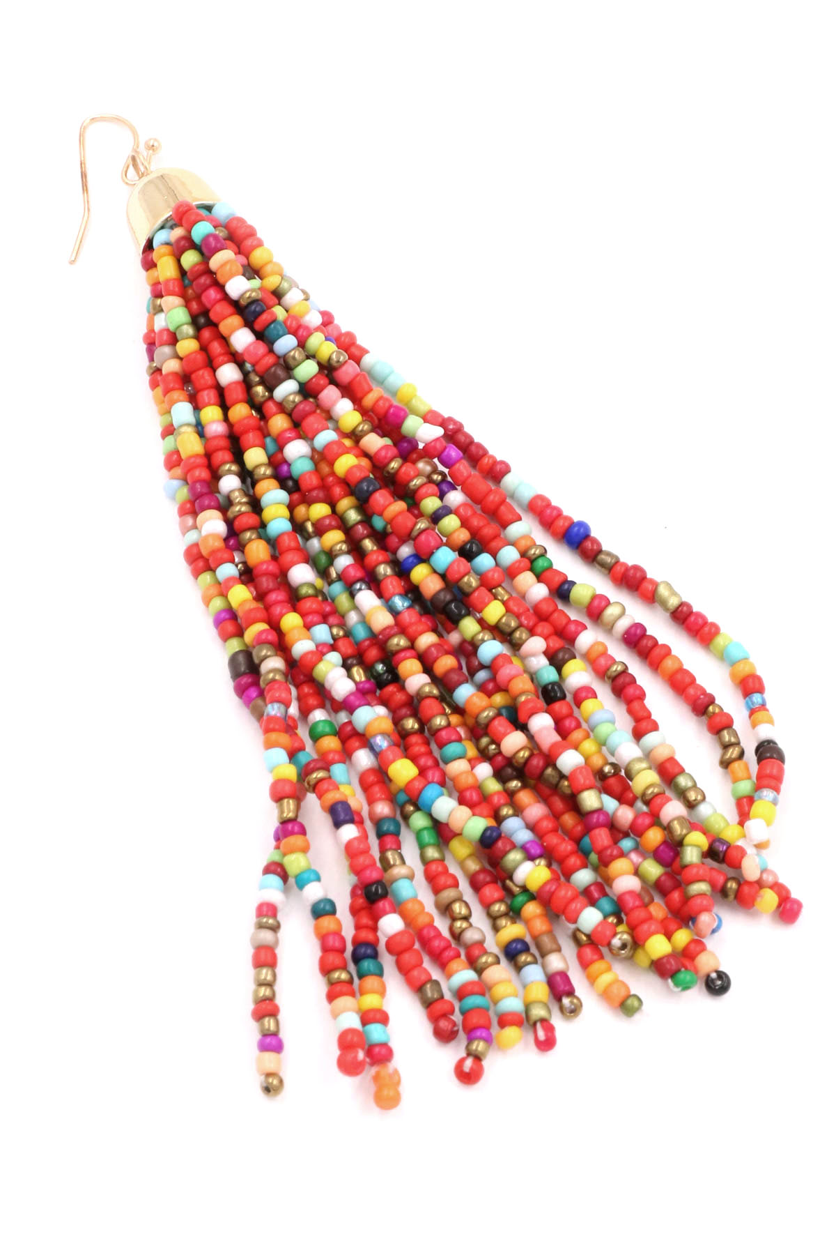 Seed Bead Tassel Earrings