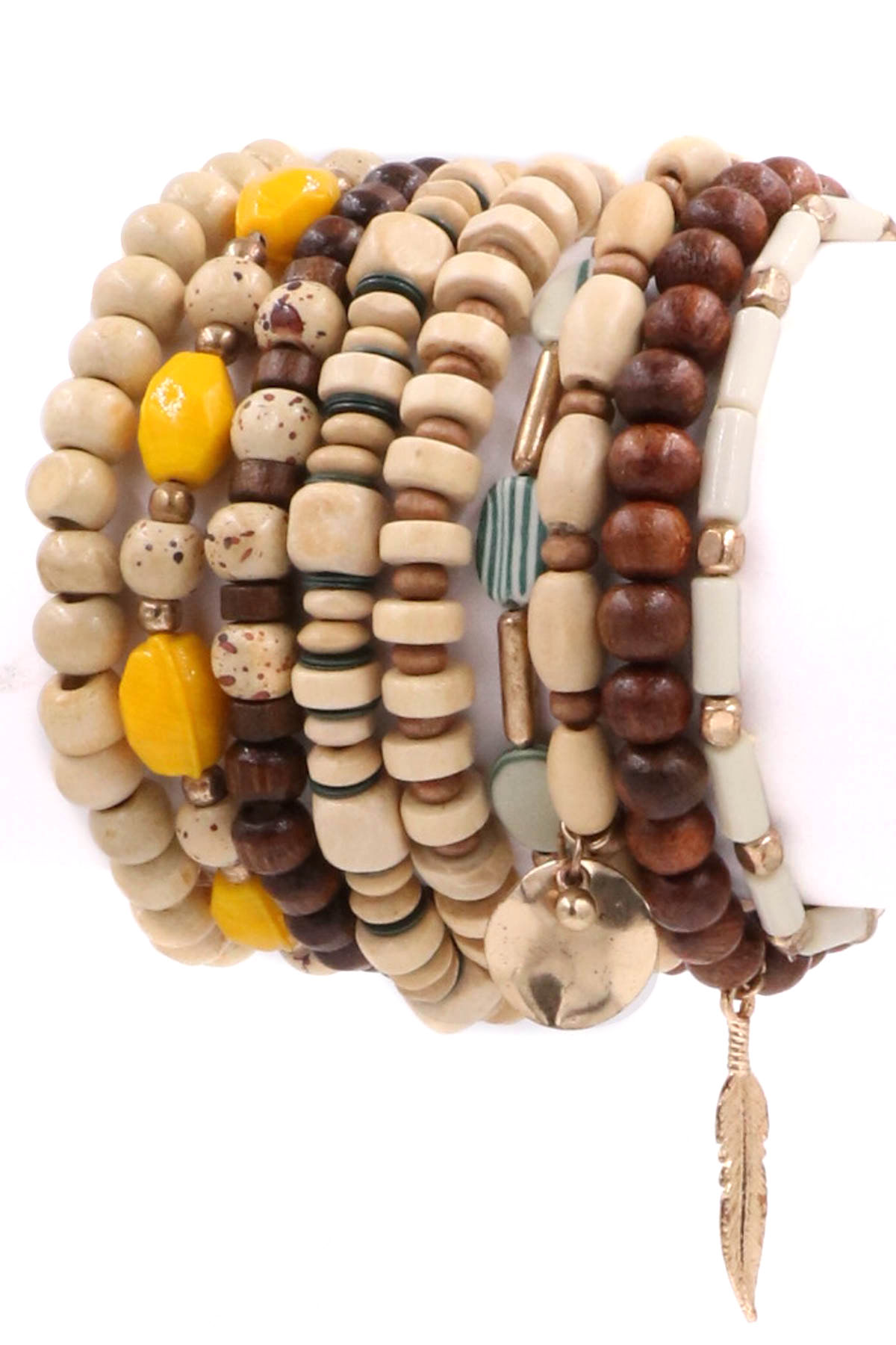 BROWN Bead Bracelet Set Bracelets