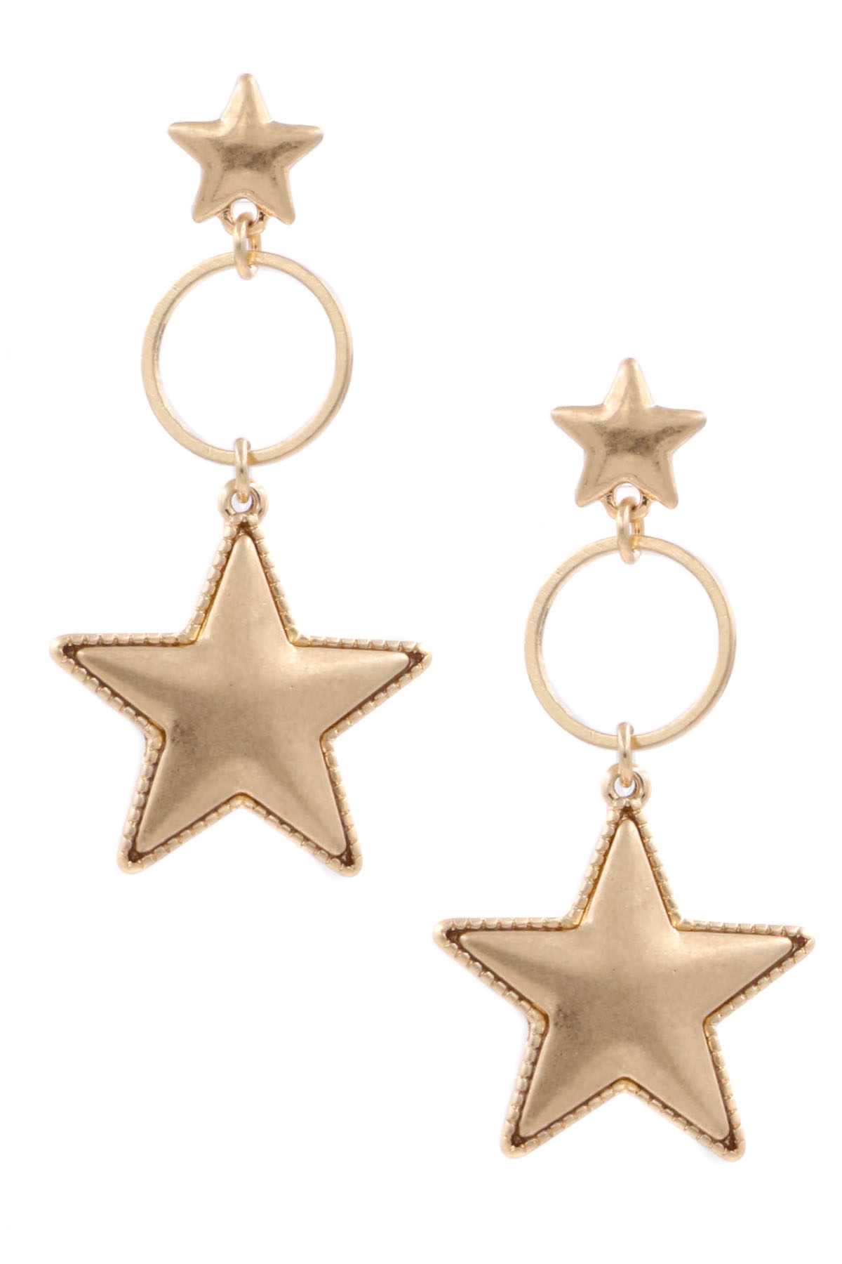 WORN GOLD Star Charm Earrings