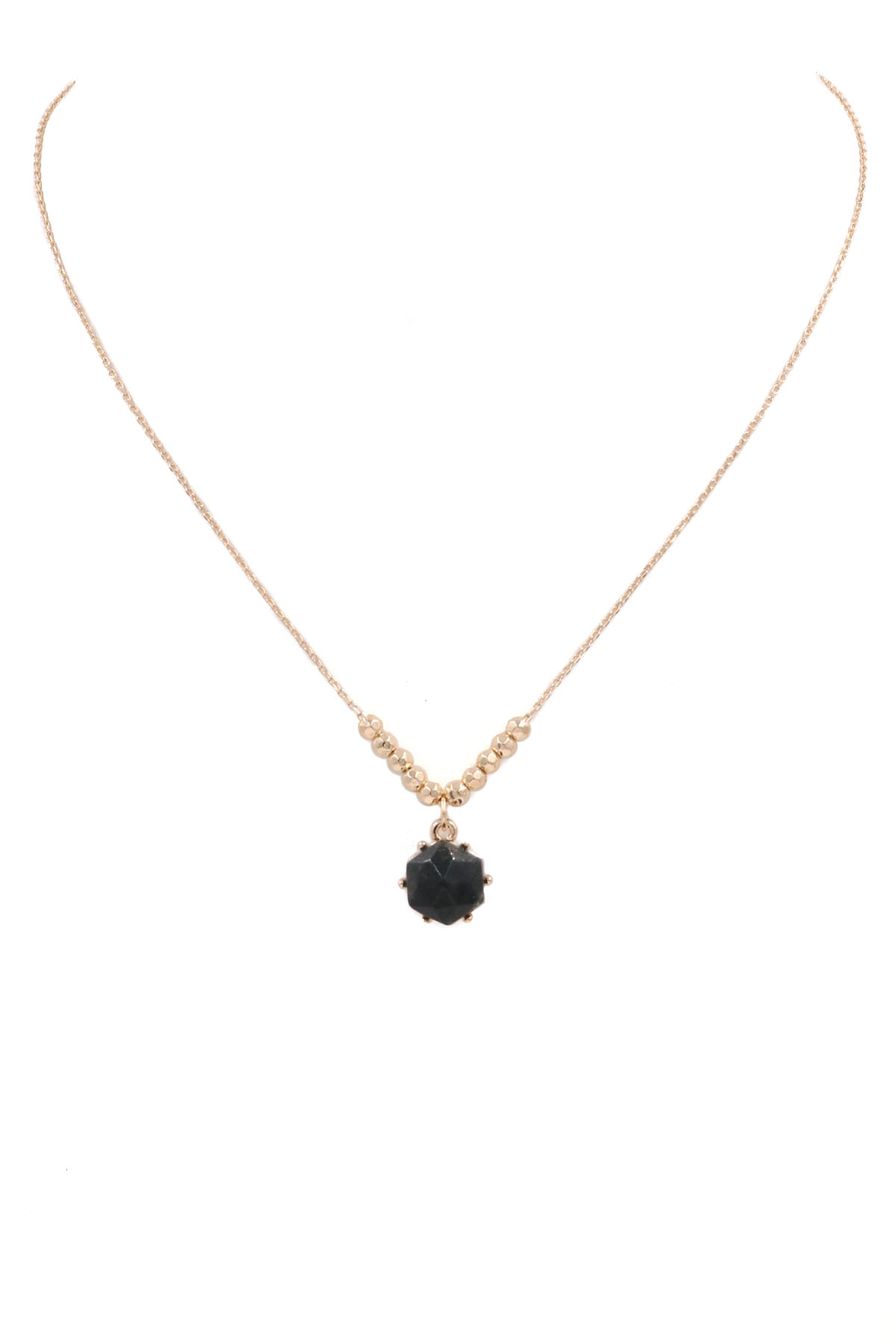 Black stone gold pendant Clearance