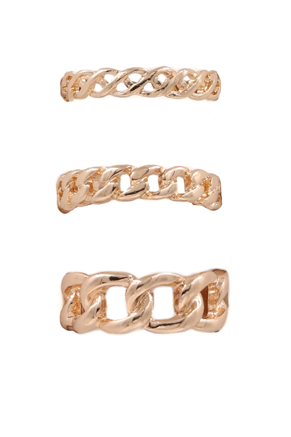 GOLD Chain Ring Set Rings