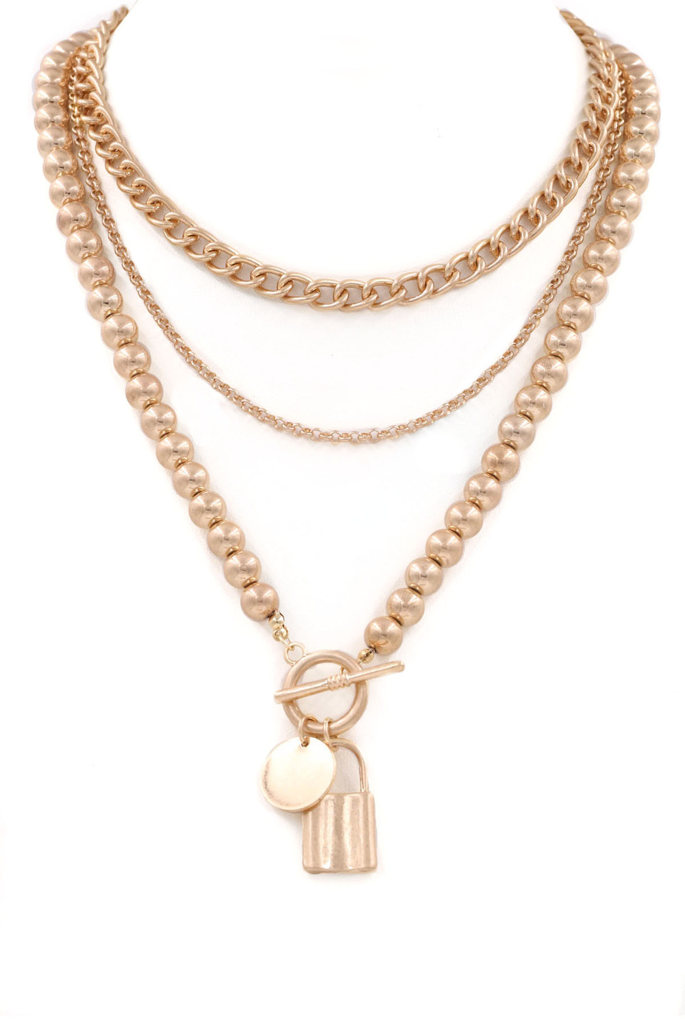 WORN GOLD 3 Piece Chain Necklace - Necklaces