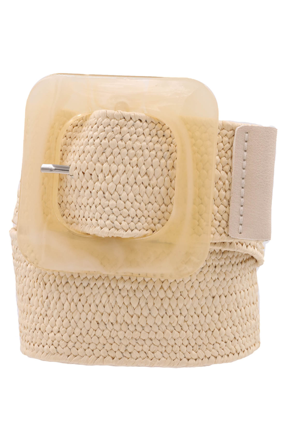 IVORY Large Square Lucite Belt - Belts