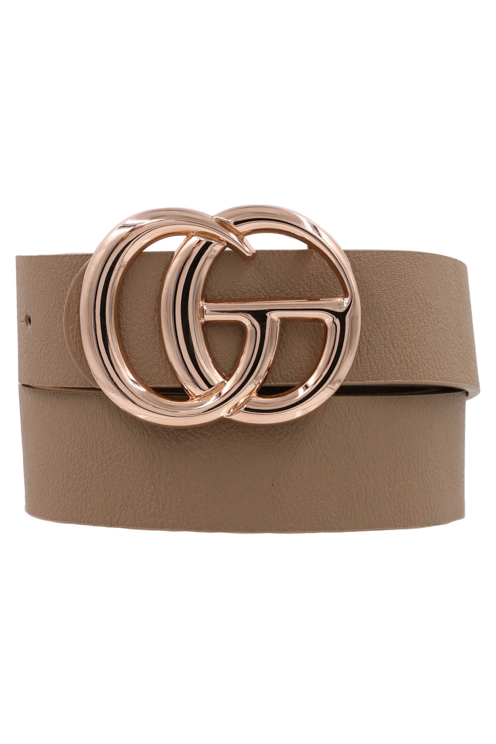 TAUPE Plus Size Buckle Belt - Belts