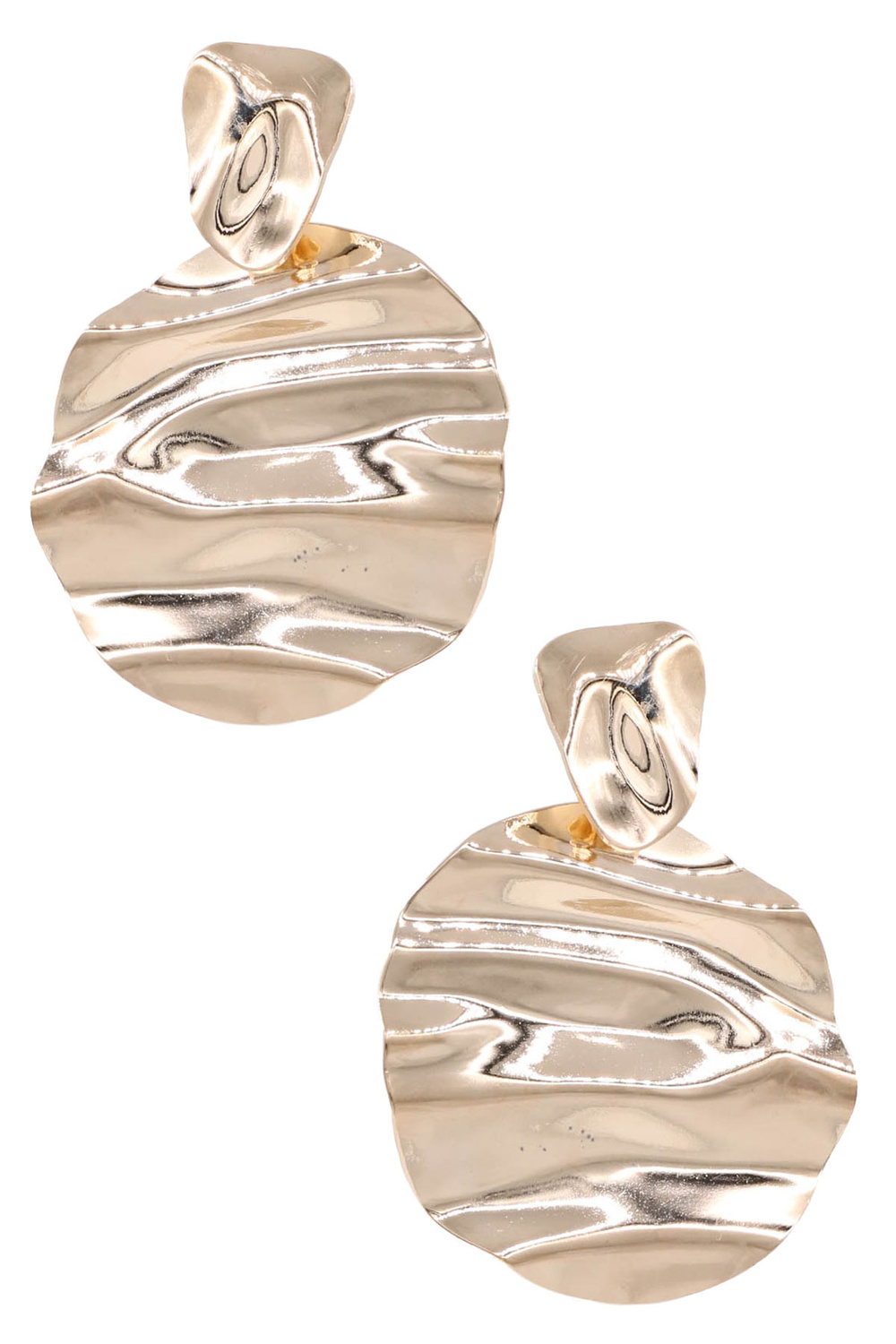 GOLD Gold Dipped Crumple Earrings