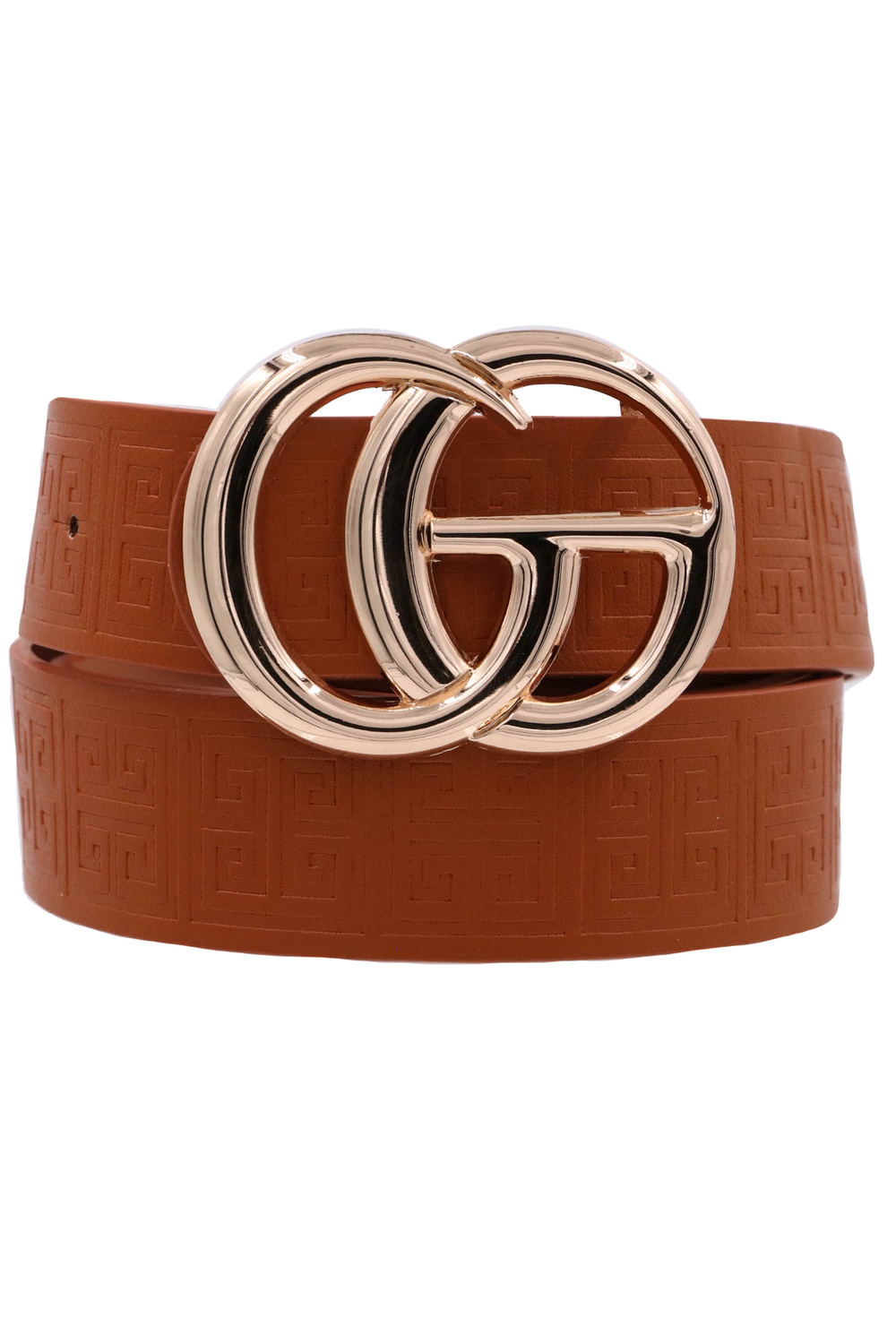 Logoed buckle eco leather belt