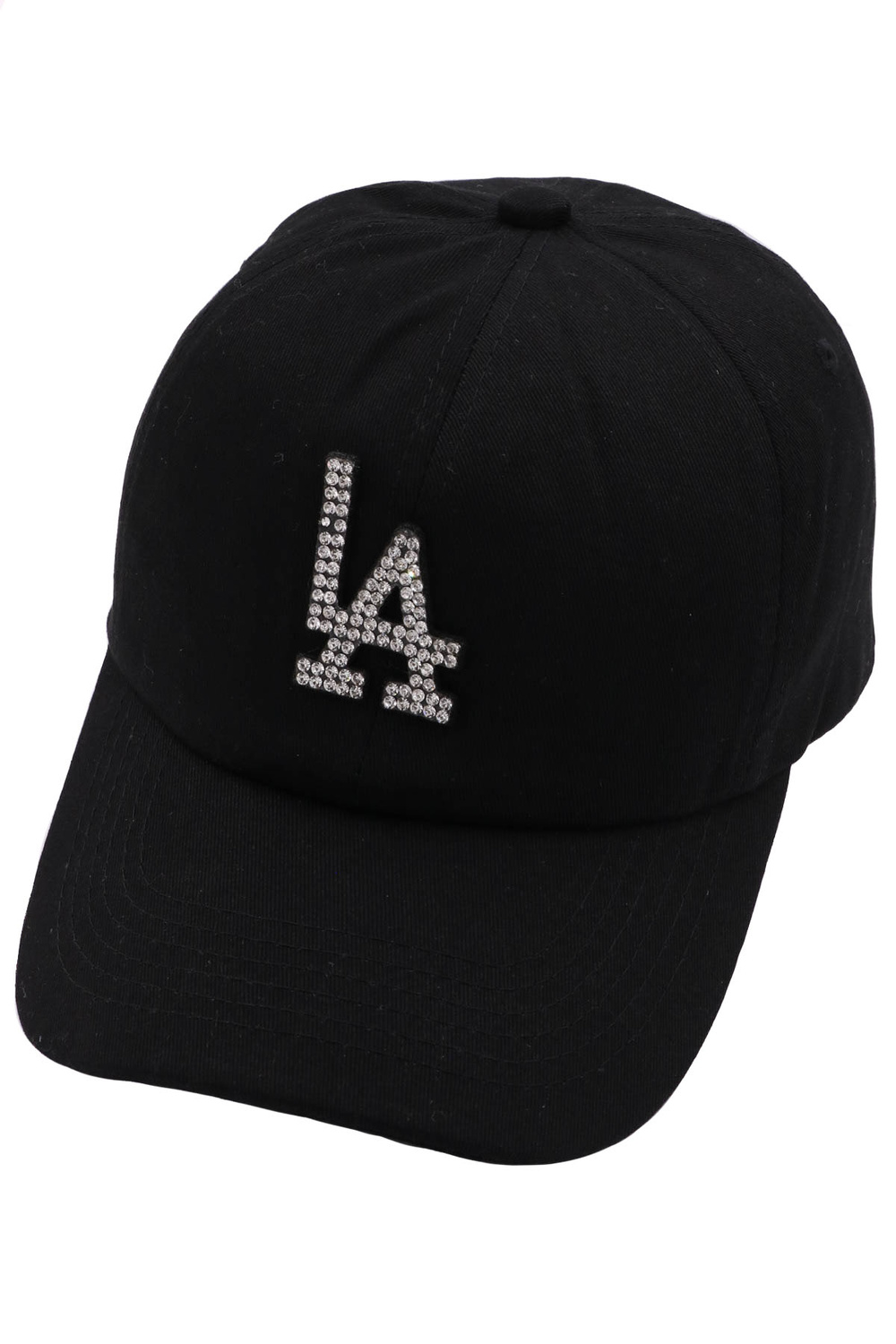 Black LA Bedazzled Trucker Hat