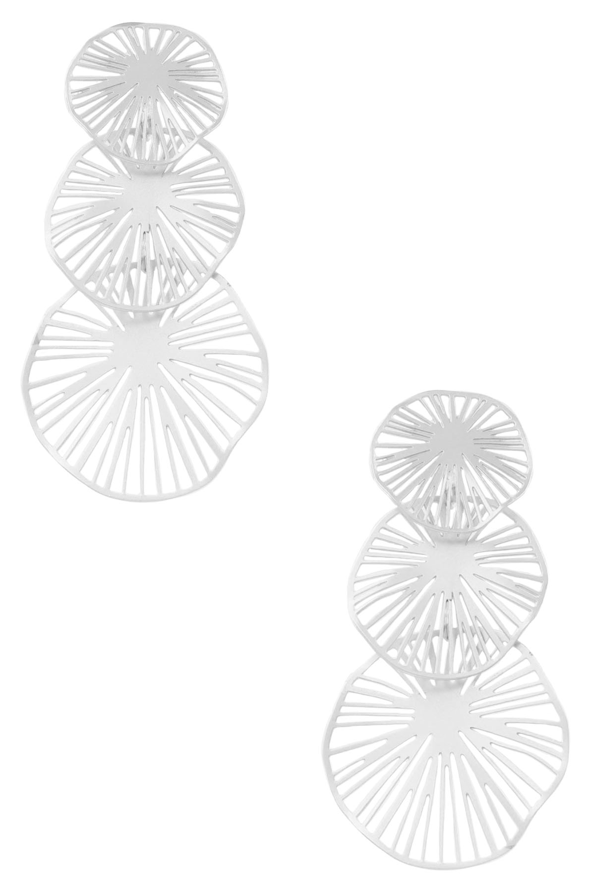 Metal Floral Stack Earrings
