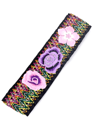 Elastic Woven Floral Print Headband