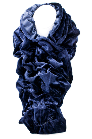 Ruffled Velvet Scarf