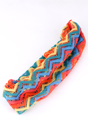 Elastic Chevron Print Headband