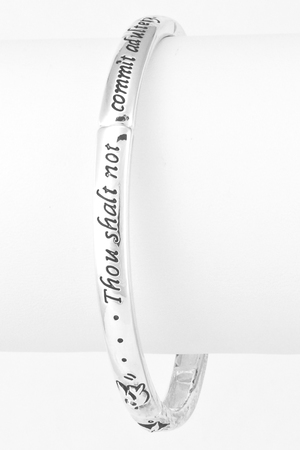 'Though shalt not commit adultery' Stretch Bracelet