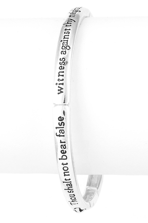 'Thou shalt not bear false witness' Stretch Bracelet