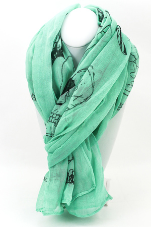 Woven Eagle Print Scarf