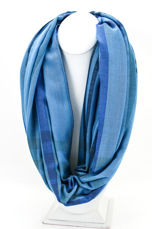 Stripe Color Block Infinity Scarf