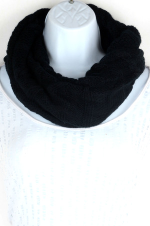 Knitted Twisted Infinity Scarf