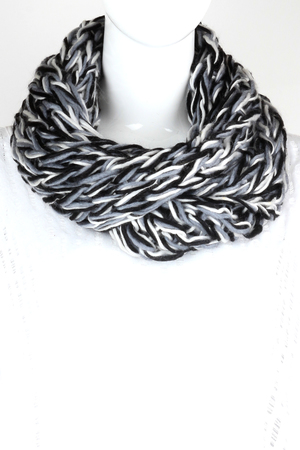 Knitted Yarn Infinity Scarf