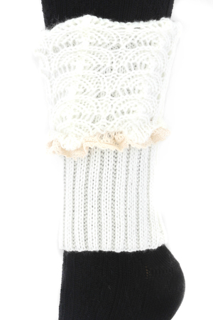 Knit Lace Leg Warmers